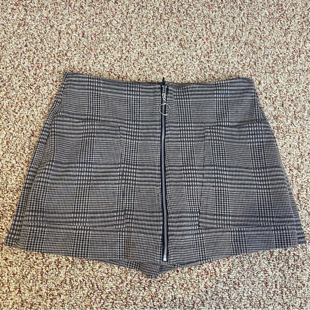 Active USA Womens Skort Houndstooth Zipper Medium